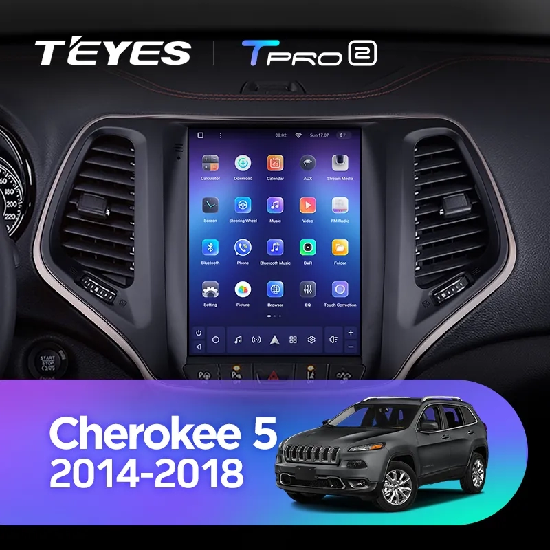 Navigatie Auto Teyes Tip Tesla TPRO 2 Jeep Cherokee 2013-2018 4+64GB 9.7" QLED Octa-core 1.8Ghz, Android 4G Bluetooth 5.1 DSP [2]