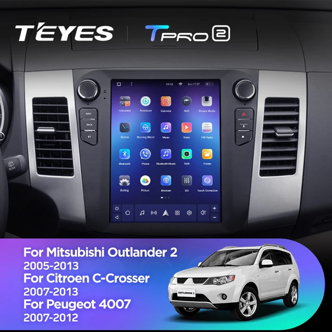 Navigatie Auto Teyes Tip Tesla TPRO 2 Mitsubishi Outlander 2 2007-2013 3+32GB 9.7" QLED Octa-core 1.8Ghz, Android 4G Bluetooth 5.1 DSP [5]