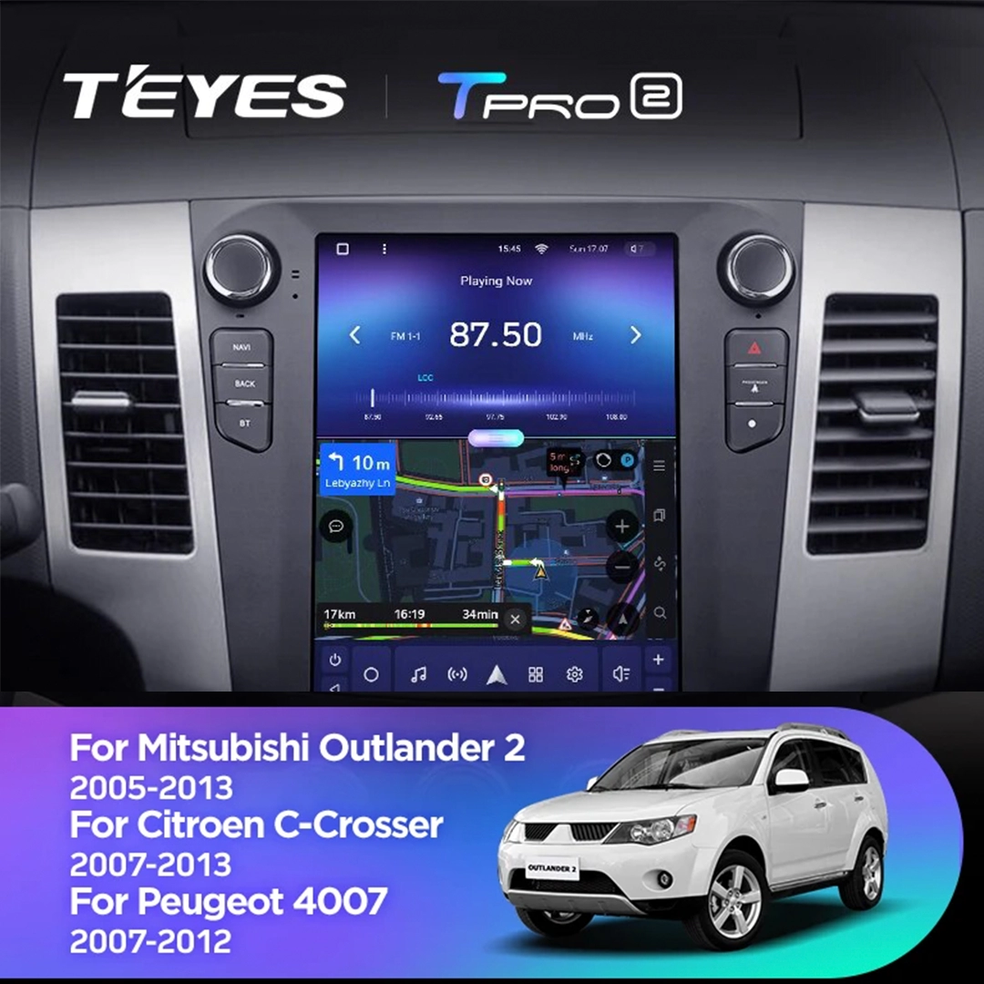 Navigatie Auto Teyes Tip Tesla TPRO 2 Mitsubishi Outlander 2 2007-2013 3+32GB 9.7" QLED Octa-core 1.8Ghz, Android 4G Bluetooth 5.1 DSP [3]