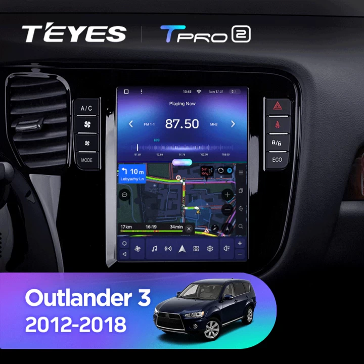 Navigatie Auto Teyes Tip Tesla TPRO 2 Mitsubishi Outlander 3 2013-2018 4+64GB 9.7" QLED Octa-core 1.8Ghz Android 4G Bluetooth 5.1 DSP [5]