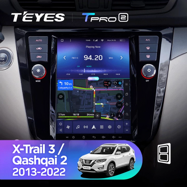 Navigatie Auto Teyes Tip Tesla TPRO 2 Nissan X-Trail 3 2013-2017 4+64GB 9.7" QLED Octa-core 1.8Ghz, Android 4G Bluetooth 5.1 DSP [5]