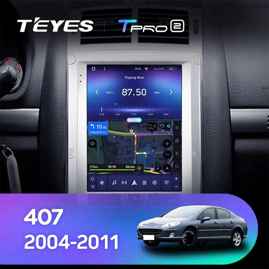 Navigatie Auto Teyes Tip Tesla TPRO 2 Peugeot 407 2004-2011 3+32GB 9.7" QLED Octa-core 1.8Ghz, Android 4G Bluetooth 5.1 DSP [5]