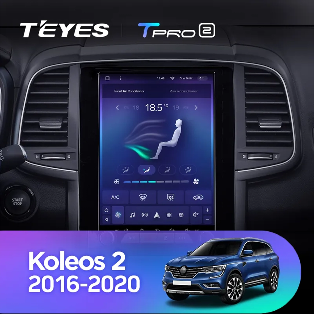Navigatie Auto Teyes Tip Tesla TPRO 2 Renault Koleos 2016-2020 4+64GB 9.7" QLED Octa-core 1.8Ghz, Android 4G Bluetooth 5.1 DSP [4]