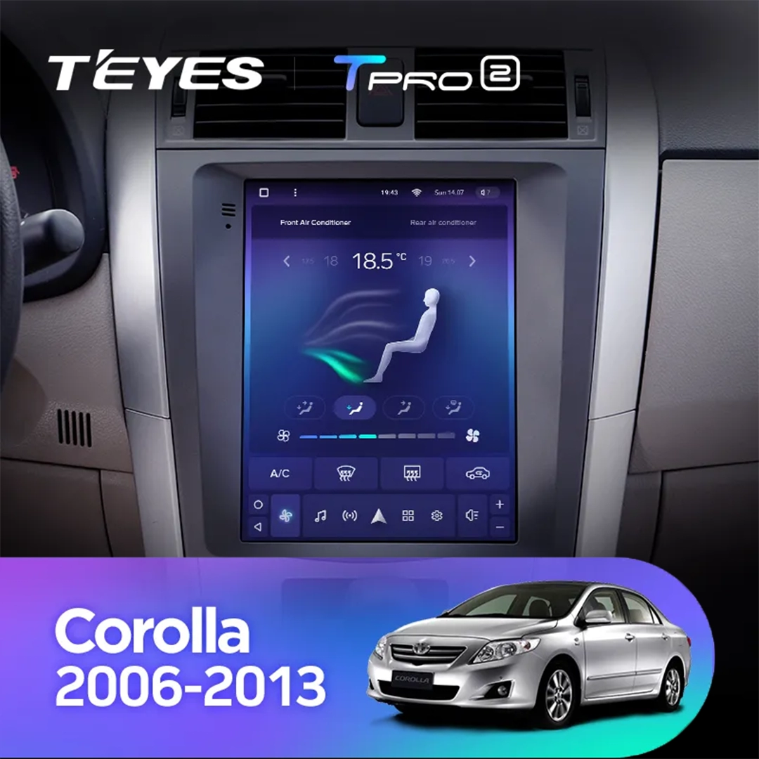 Navigatie Auto Teyes Tip Tesla TPRO 2 Toyota Corolla 10 2006-2013 4+64GB 9.7" QLED Octa-core 1.8Ghz, Android 4G Bluetooth 5.1 DSP [4]