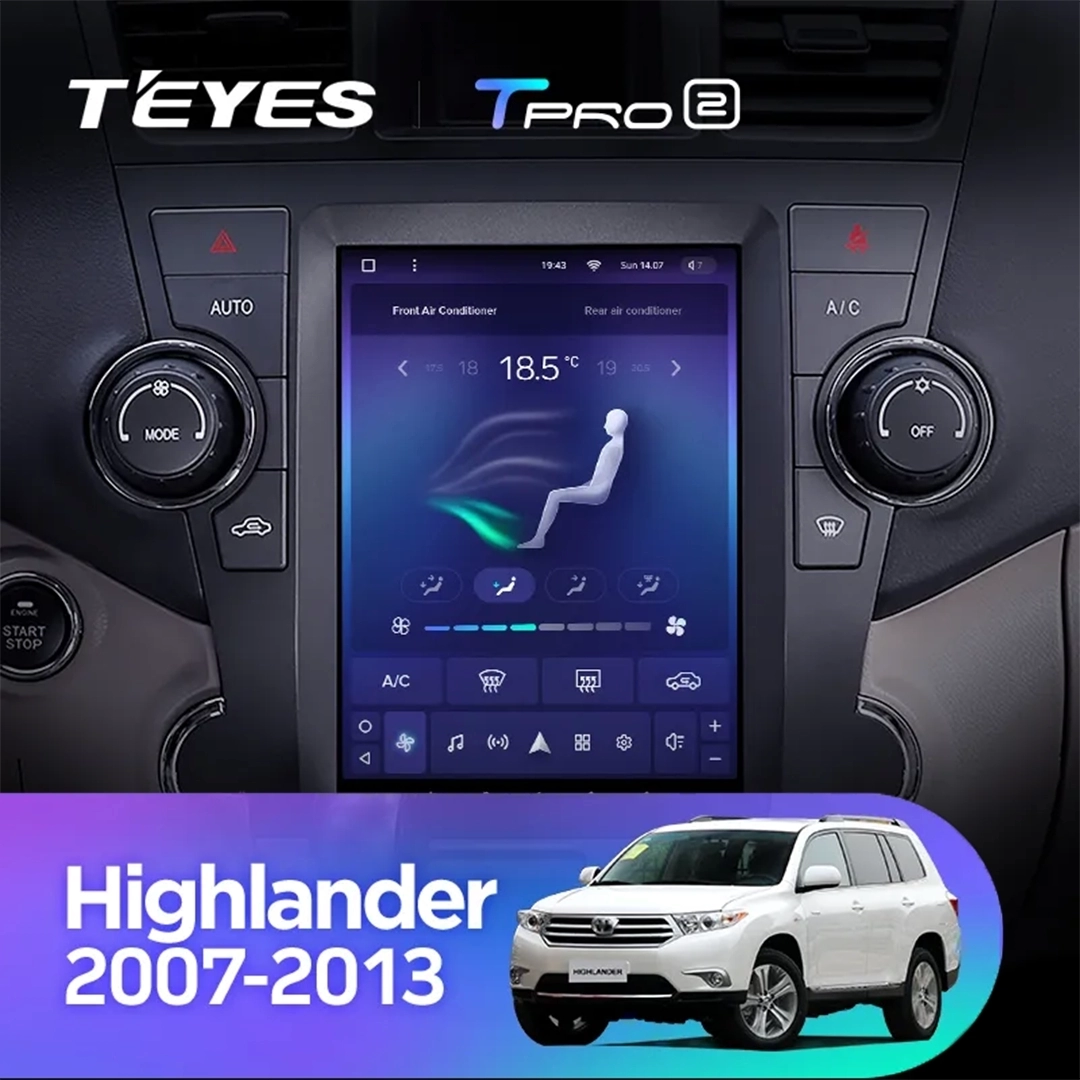 Navigatie Auto Teyes Tip Tesla TPRO 2 Toyota Highlander 2 2007-2013 3+32GB 9.7" QLED Octa-core 1.8Ghz, Android 4G Bluetooth 5.1 DSP [4]