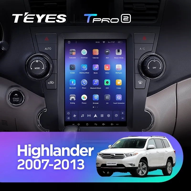 Navigatie Auto Teyes Tip Tesla TPRO 2 Toyota Highlander 2 2007-2013 3+32GB 9.7" QLED Octa-core 1.8Ghz, Android 4G Bluetooth 5.1 DSP [2]