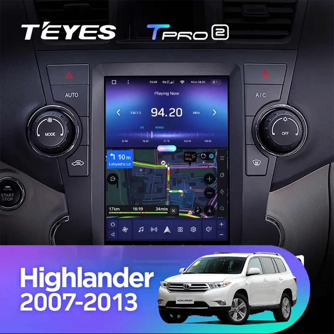 Navigatie Auto Teyes Tip Tesla TPRO 2 Toyota Highlander 2 2007-2013 3+32GB 9.7" QLED Octa-core 1.8Ghz, Android 4G Bluetooth 5.1 DSP [5]