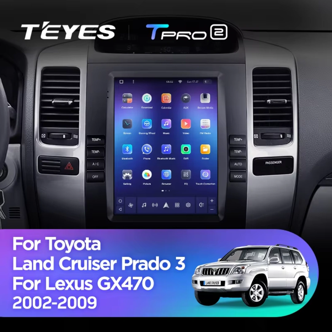 Navigatie Auto Teyes Tip Tesla TPRO 2 Toyota Land Cruiser Prado J120 2002-2009 4+64GB 9.7" QLED Octa-core 1.8Ghz, Android 4G Bluetooth 5.1 DSP [2]