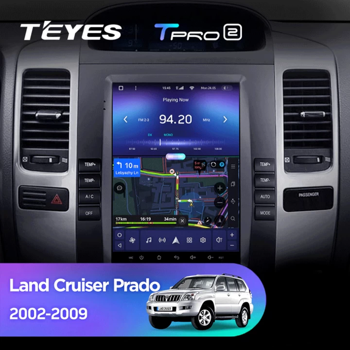 Navigatie Auto Teyes Tip Tesla TPRO 2 Toyota Land Cruiser Prado J120 2002-2009 4+64GB 9.7" QLED Octa-core 1.8Ghz, Android 4G Bluetooth 5.1 DSP [5]