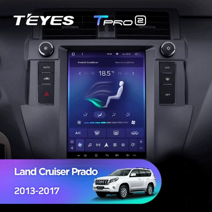 Navigatie Auto Teyes Tip Tesla TPRO 2 Toyota Land Cruiser Prado J150 2013-2017 3+32GB 9.7" QLED Octa-core 1.8Ghz, Android 4G Bluetooth 5.1 DSP [5]
