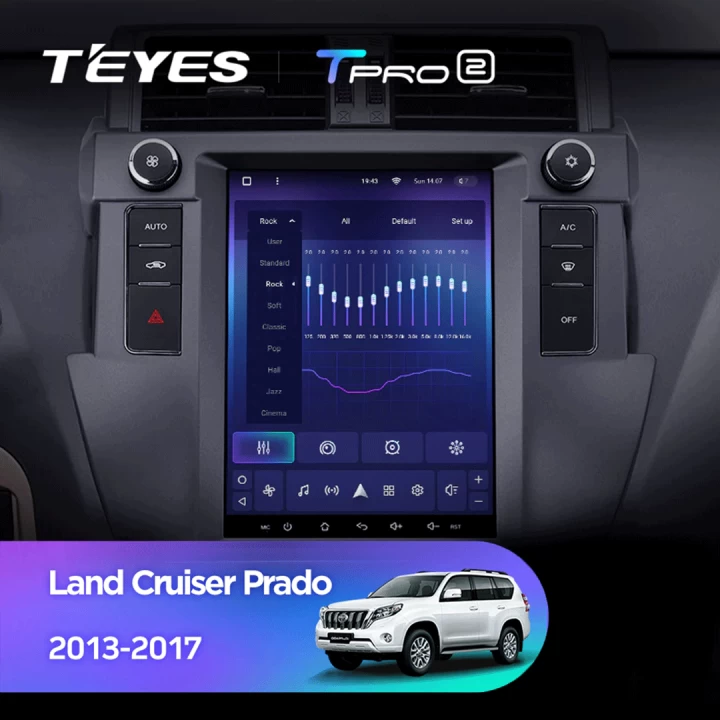Navigatie Auto Teyes Tip Tesla TPRO 2 Toyota Land Cruiser Prado J150 2013-2017 4+64GB 9.7" QLED Octa-core 1.8Ghz, Android 4G Bluetooth 5.1 DSP [4]
