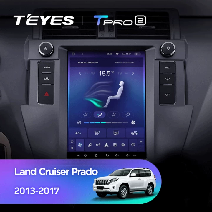 Navigatie Auto Teyes Tip Tesla TPRO 2 Toyota Land Cruiser Prado J150 2013-2017 4+64GB 9.7" QLED Octa-core 1.8Ghz, Android 4G Bluetooth 5.1 DSP [3]