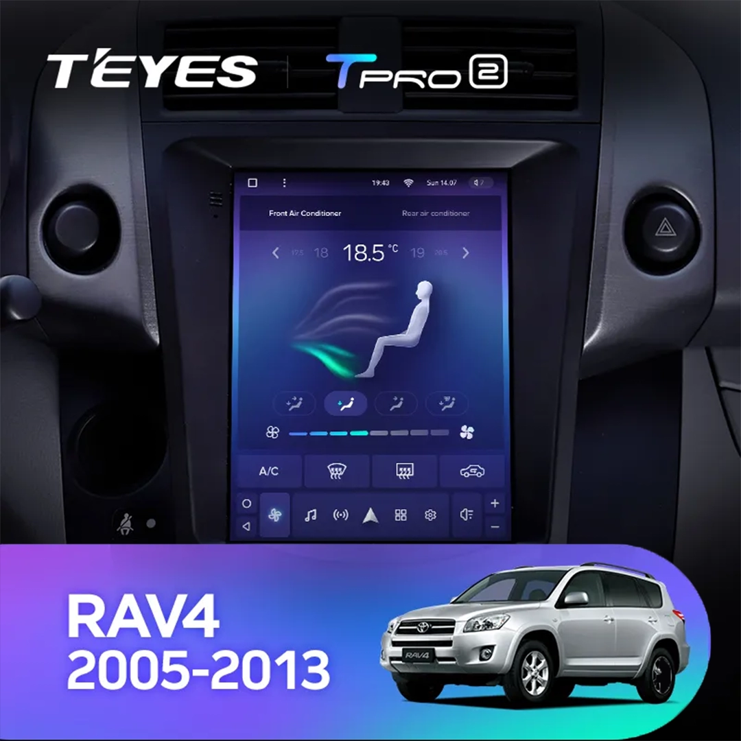 Navigatie Auto Teyes Tip Tesla TPRO 2 Toyota RAV4 XA30 2005-2013 4+64GB 9.7" QLED Octa-core 1.8Ghz, Android 4G Bluetooth 5.1 DSP [4]