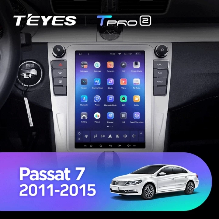 Navigatie Auto Teyes Tip Tesla TPRO 2 Volkswagen Passat B7 2010-2015 3+32GB 9.7" QLED Octa-core 1.8Ghz, Android 4G Bluetooth 5.1 DSP [2]