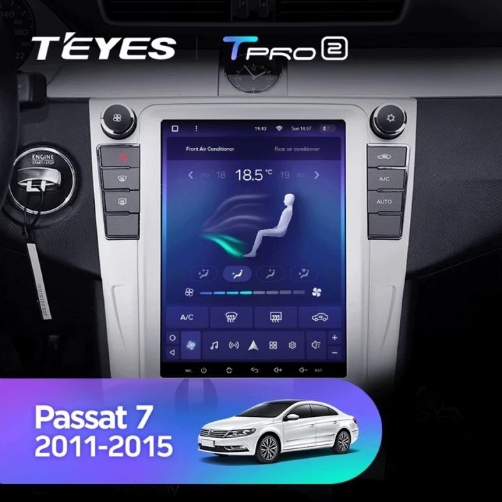Navigatie Auto Teyes Tip Tesla TPRO 2 Volkswagen Passat B7 2010-2015 3+32GB 9.7" QLED Octa-core 1.8Ghz, Android 4G Bluetooth 5.1 DSP [3]