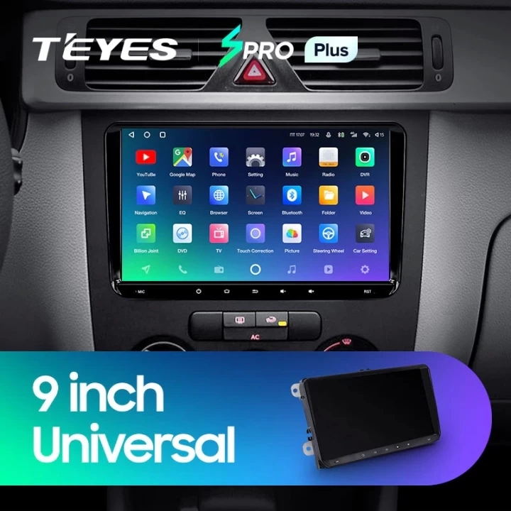 Navigatie Universala Teyes SPRO PLUS Skoda 4+64 9" IPS Octa-core 1.8Ghz Android 4G Bluetooth DSP [2]