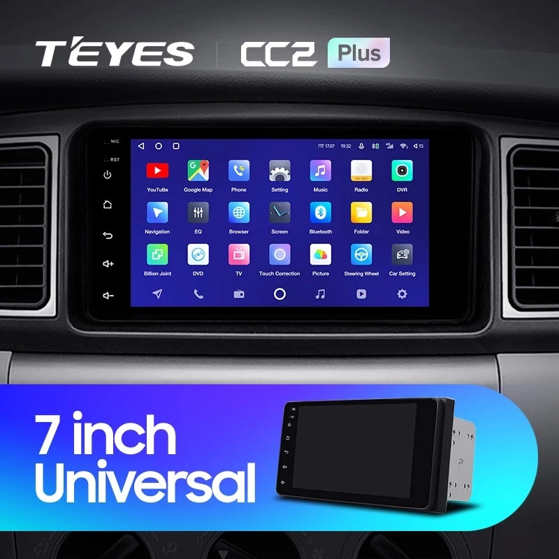 Navigatie Universala Toyota Teyes CC2 PLUS 7" 4+32 GB QLED Octa-core 1.8Ghz, Android 4G Bluetooth 5.1 DSP [2]