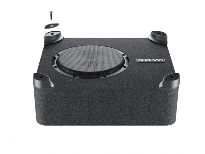 PACHET SUBWOOFER AUDISON APBX 8 DS + AMPLIFICATOR HERTZ D POWER 1 + KIT DE CABLURI COMPLET [6]