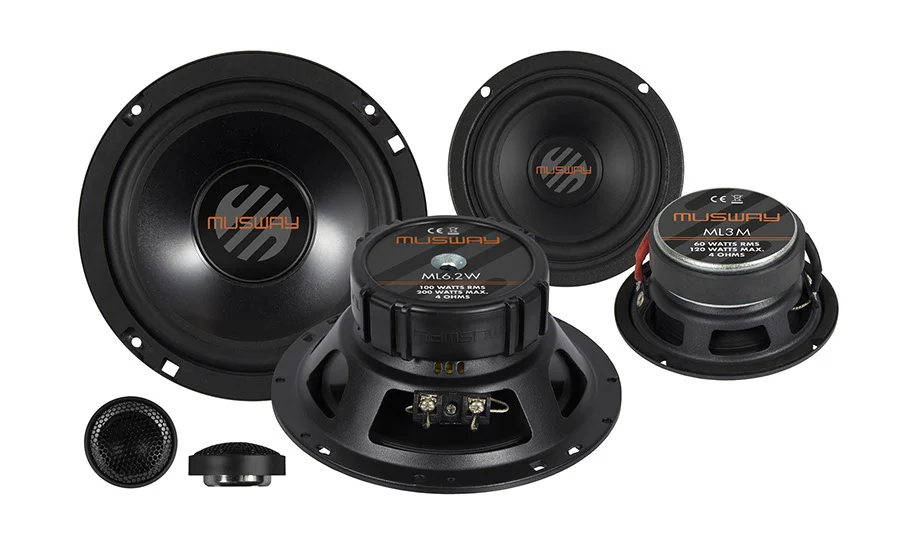 MUSWAY - Boxe auto componente Musway ML6.3A, 100W RMS, 16.5 cm, 3 cai, set 2 difuzoare