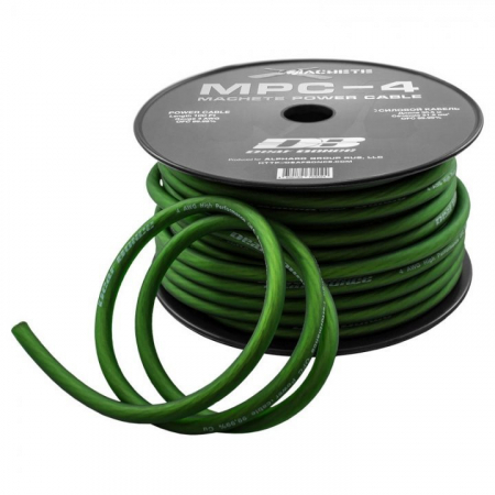 Cablu alimentare /metru - CABLU ALIMENTARE DEAF BONCE MPC-4 GA OFC, METRU LINIAR / ROLA 30M, 20MM2 (4 AWG), VERDE