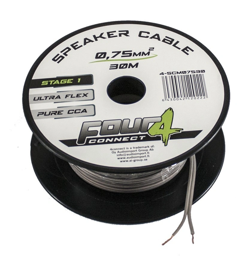 Cablu difuzoare - Cablu boxe Four Connect, 4-SCM07530, Stage 1, 30 M, 0.75 MM2, OFCA