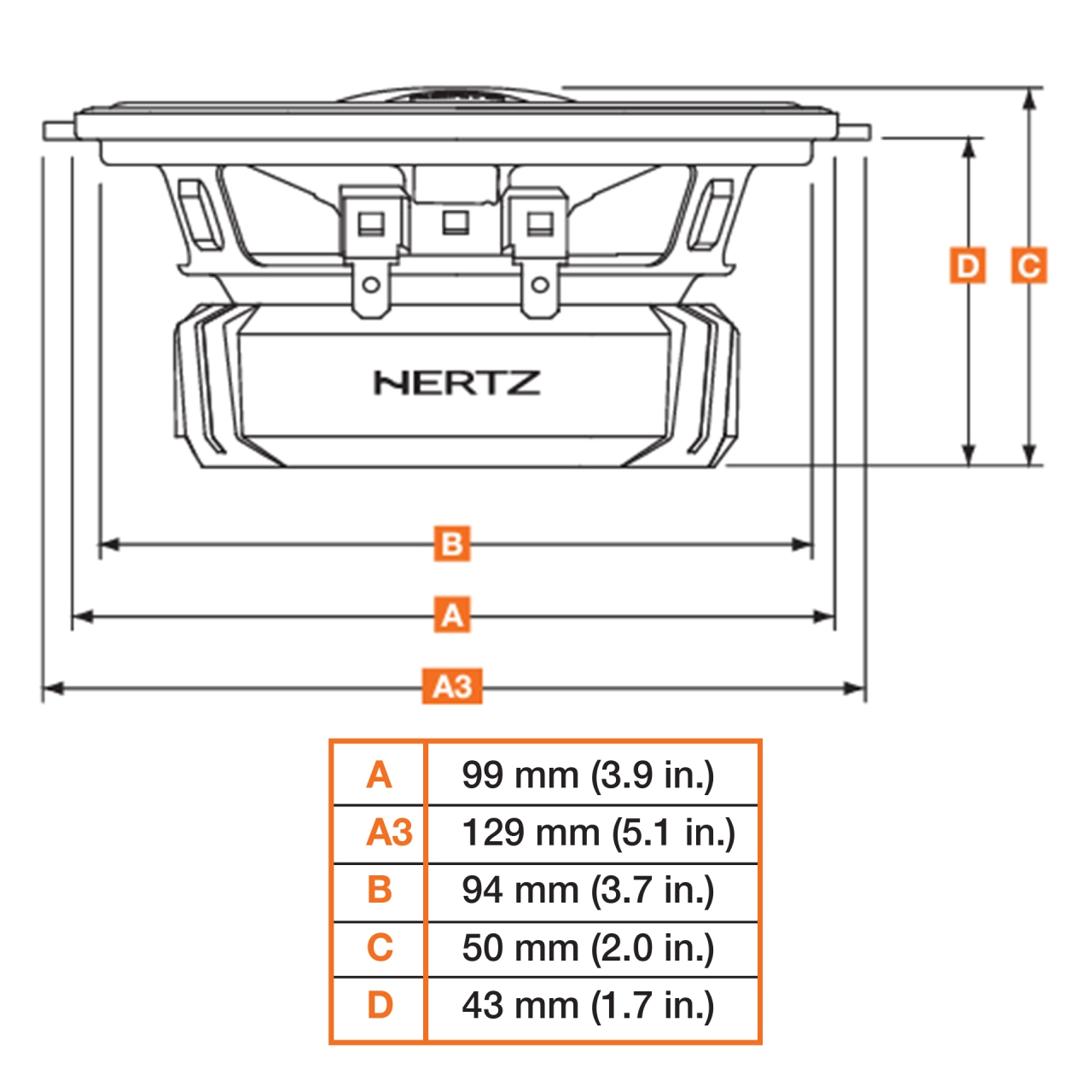 Difuzoare auto Hertz Dieci DCX 100.3, set coaxial 2 căi, 100mm, 30W RMS, 4Ω, 2 difuzoare [3]