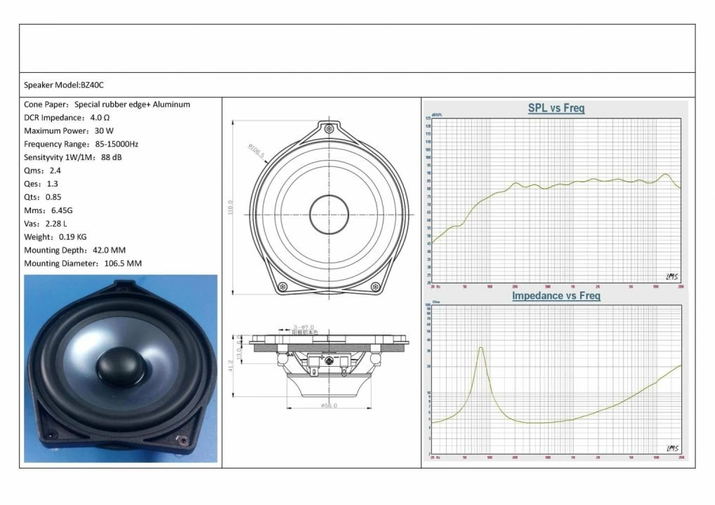 Difuzor Central Steg dedicat Mercedes Benz BZ 40C, 30 W RMS [6]