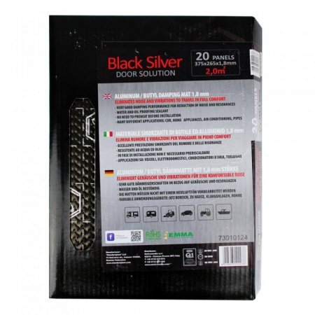 INSONORIZANT AUTO - INSONORIZANT PREMIUM AUTO STP BLACK SILVER DOOR PACK, 1,8MM, 2,0M2