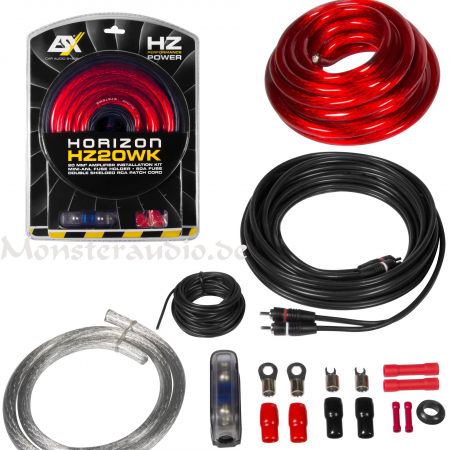 Kit alimentare - Kit cabluri alimentare amplificator ESX HZ20WK 20 MM2