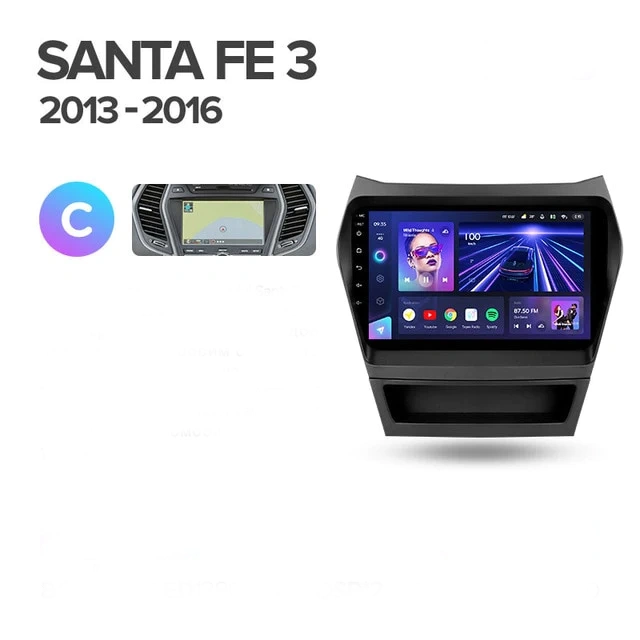 Navigatie Auto cu Asistenta AI Teyes CC4 PRO Hyundai Santa Fe 3 2013-2018 8+128GB 9.5" QLED, Android 13, 5G, 7.1 DSP, CarPlay [9]