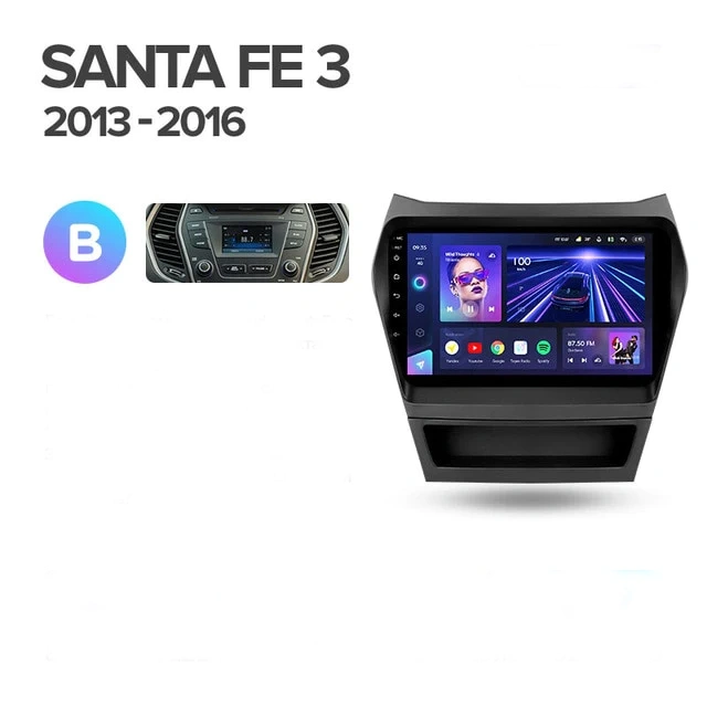 Navigatie Auto cu Asistenta AI Teyes CC4 PRO Hyundai Santa Fe 3 2013-2018 8+128GB 9.5" QLED, Android 13, 5G, 7.1 DSP, CarPlay [8]