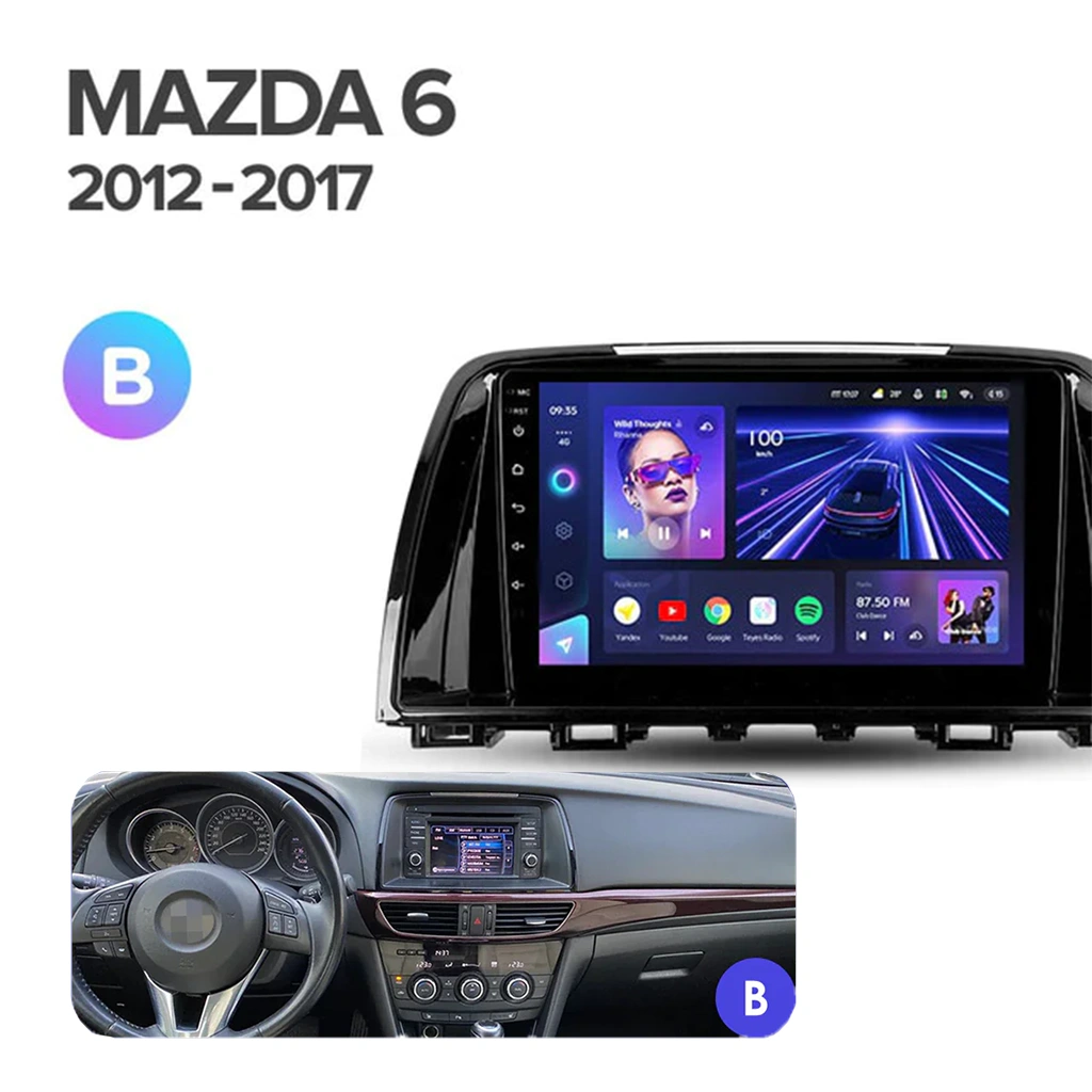 Navigatie Auto MOSS M2 Mazda 6 2012-2017 4+32GB 9" IPS Octa-core 1.6Ghz, Android 4G Bluetooth 5.1 DSP [6]