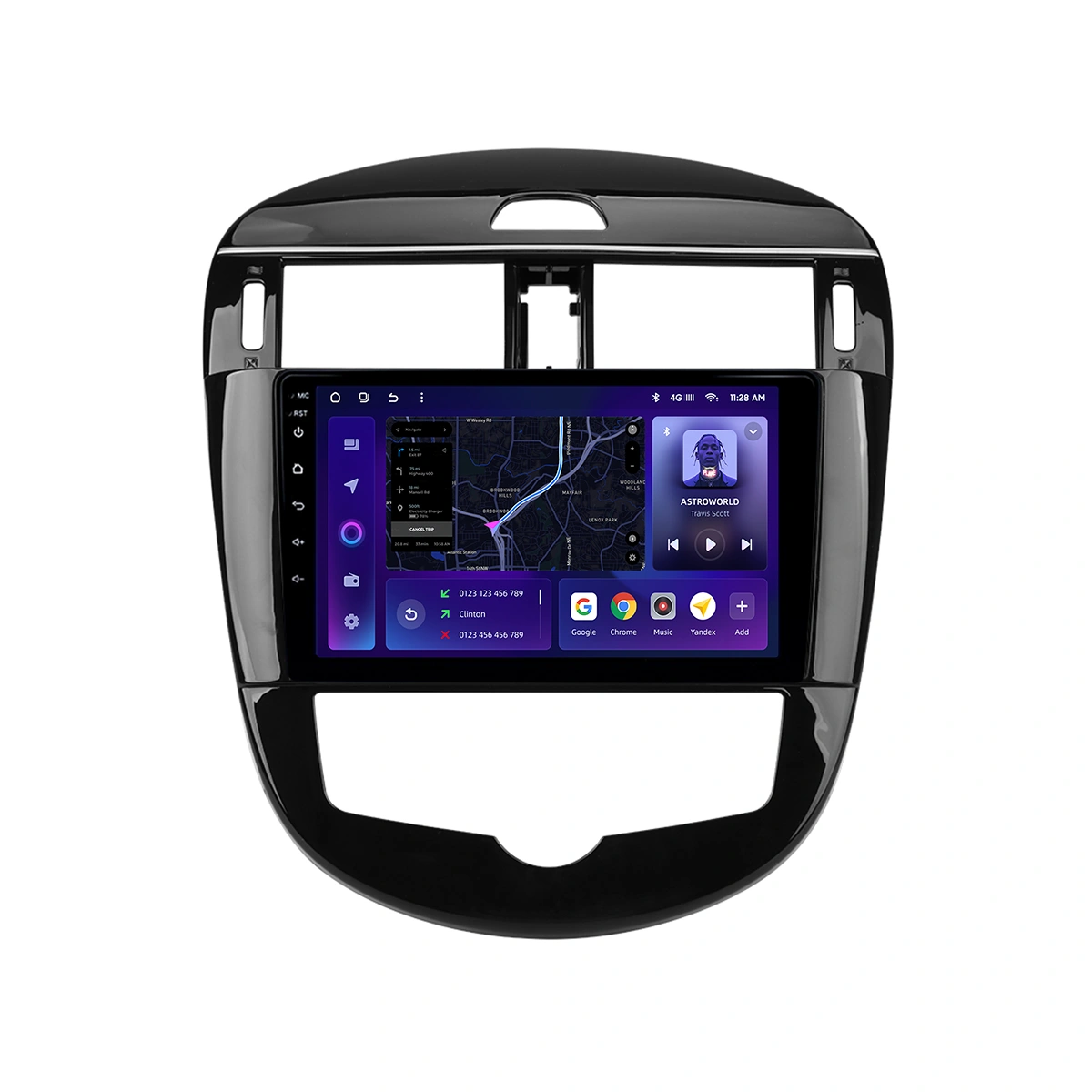 Navigatii Auto - Navigatie Auto MOSS M2 Nissan Pulsar 2014-2018 4+64GB 9" IPS Octa-core 1.6Ghz, Android 4G Bluetooth 5.1 DSP