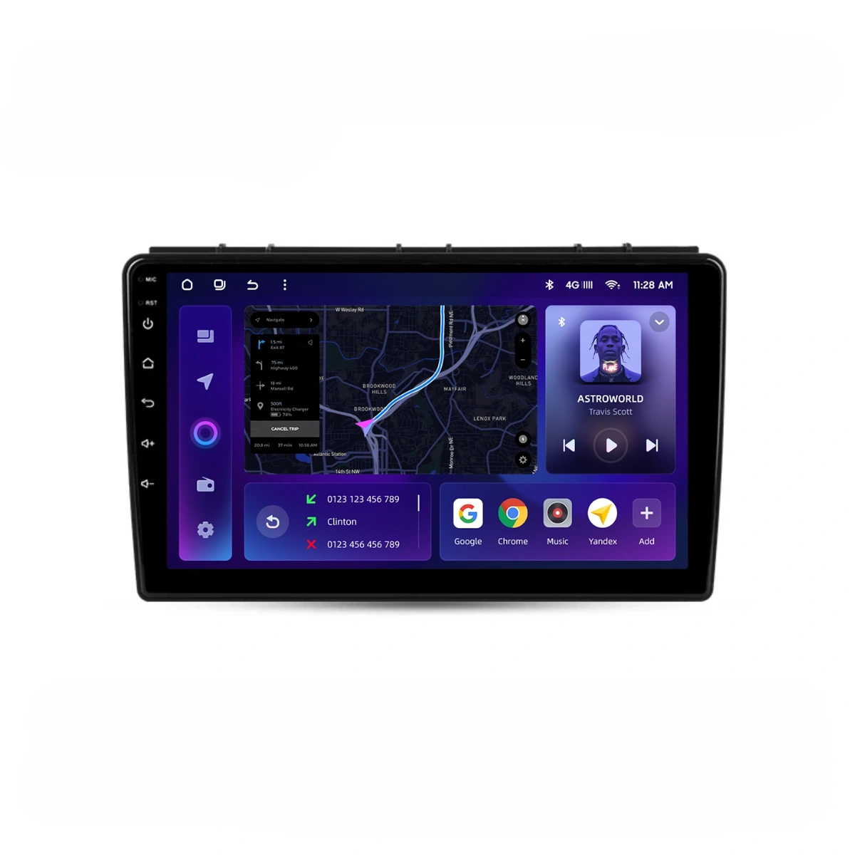 Import - Navigatie Auto MOSS M2 Saab 9-3 2007-2014 4+64GB 9" IPS Octa-core 1.6Ghz, Android 4G Bluetooth 5.1 DSP