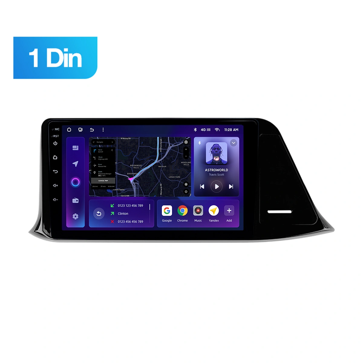 Navigatii Auto - Navigatie Auto MOSS M2 Toyota C-HR 2016-2023 4+32GB 9" IPS Octa-core 1.6Ghz, Android 4G Bluetooth 5.1 DSP
