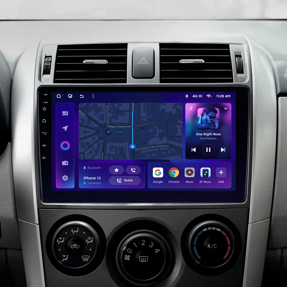 Navigatie Auto MOSS M2 Toyota Corolla 10 2006-2013 4+64GB 9" IPS Octa-core 1.6Ghz, Android 4G Bluetooth 5.1 DSP [1]