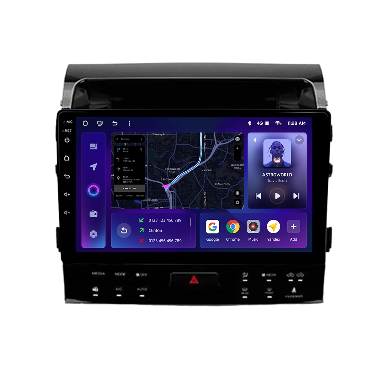 Navigatii Auto - Navigatie Auto MOSS M2 Toyota Land Cruiser 11 J200 2007-2015 II 4+64GB 10" IPS Octa-core 1.6Ghz, Android 4G Bluetooth 5.1 DSP