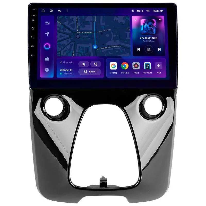 Soundhouse - Navigatie Auto MOSS M3 Peugeot 108 2014-2021 4+32GB 10" QLED Octa-core 2Ghz, Android 4G Bluetooth 5.1 DSP