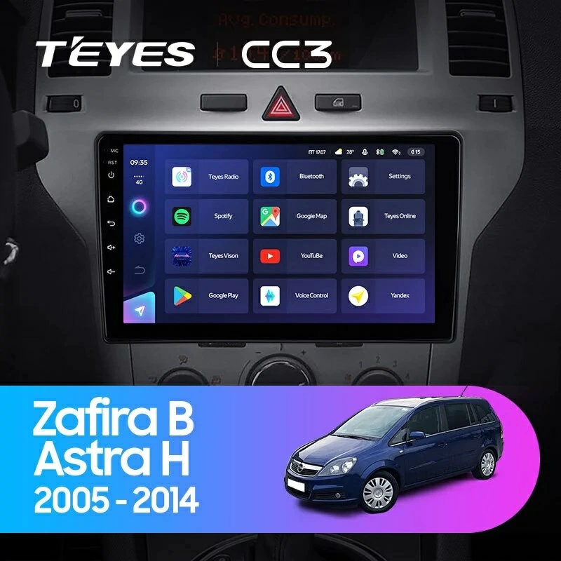Navigatie Auto Teyes CC2 Plus Split Opel Zafira B 2005-2014 2+32GB 9" QLED Octa-core 1.8Ghz, Android 4G Bluetooth 5.1 DSP [1]