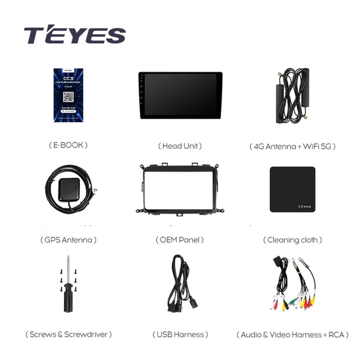 Navigatie Auto Teyes CC3 2K 360° Kia Carens 3 2013-2019 6+128GB 9.5" QLED Octa-core 2Ghz, Android 4G Bluetooth 5.1 DSP [1]