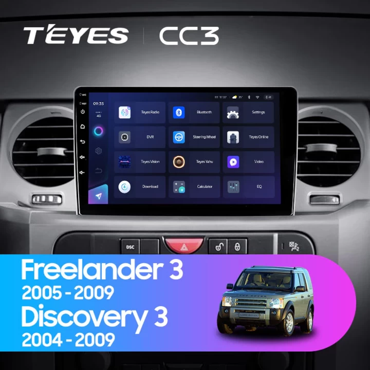 Navigatie Auto Teyes CC3 2K 360° Land Rover Freelander 3 2005-2009 6+128GB 9.5" QLED Octa-core 2Ghz, Android 4G Bluetooth 5.1 DSP [1]