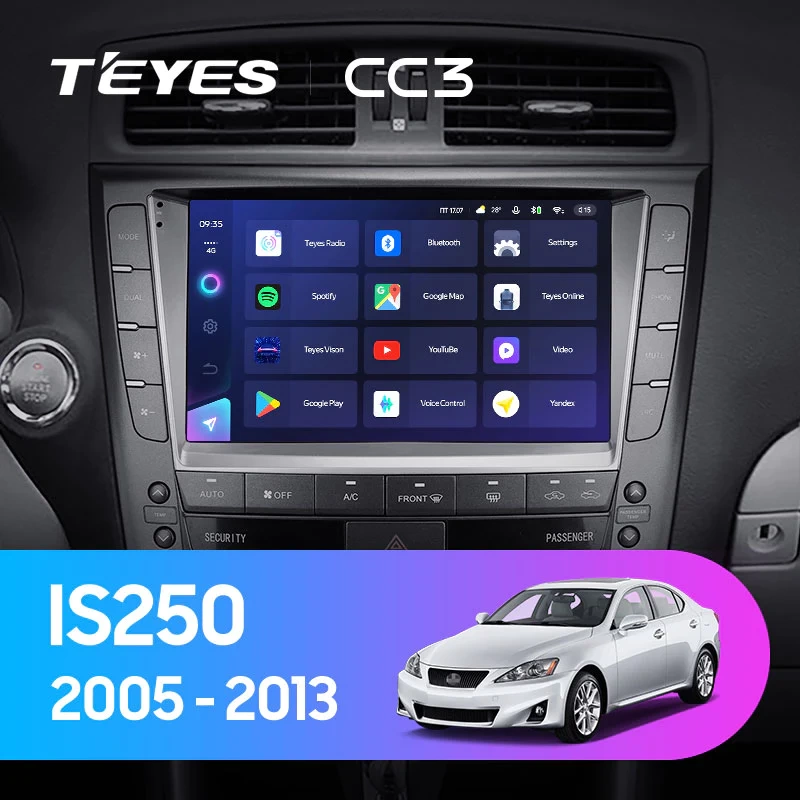 Navigatie Auto Teyes CC3 2K 360° Lexus IS 2005-2013 6+128GB 9.5" QLED Octa-core 2Ghz, Android 4G Bluetooth 5.1 DSP [1]