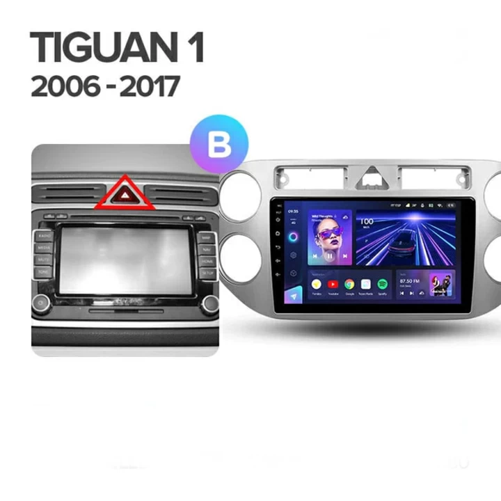 Navigatie Auto Teyes CC3 2K 360° Volkswagen Tiguan 1 2006-2016 6+128GB 9.5" QLED Octa-core 2Ghz, Android 4G Bluetooth 5.1 DSP [3]