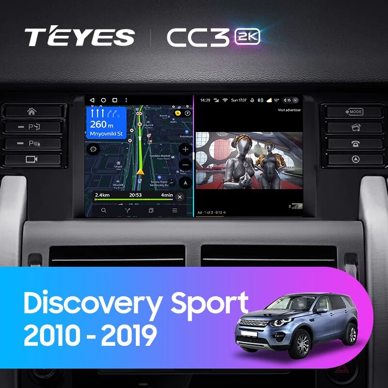 Navigatie Auto Teyes CC3 2K Land Rover Discovery Sport 2014-2023 4+32GB 9.5" QLED Octa-core 2Ghz, Android 4G Bluetooth 5.1 DSP [1]