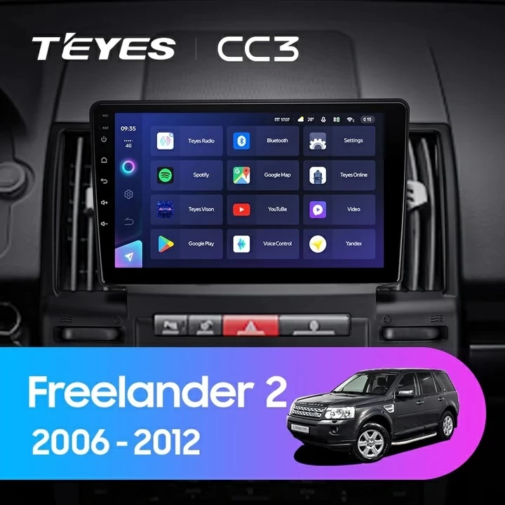 Navigatie Auto Teyes CC3 2K Land Rover Freelander 2 2006-2012 6+128GB 9.5" QLED Octa-core 2Ghz, Android 4G Bluetooth 5.1 DSP [1]