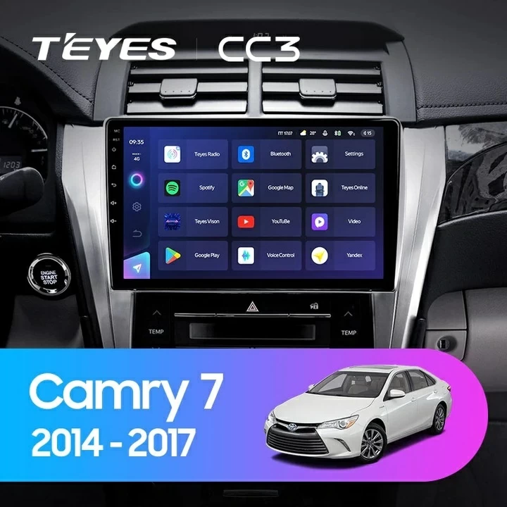 Navigatie Auto Teyes CC3 2K Toyota Camry 7 2011-2014 6+128GB 10.36" QLED Octa-core 2Ghz, Android 4G Bluetooth 5.1 DSP [1]
