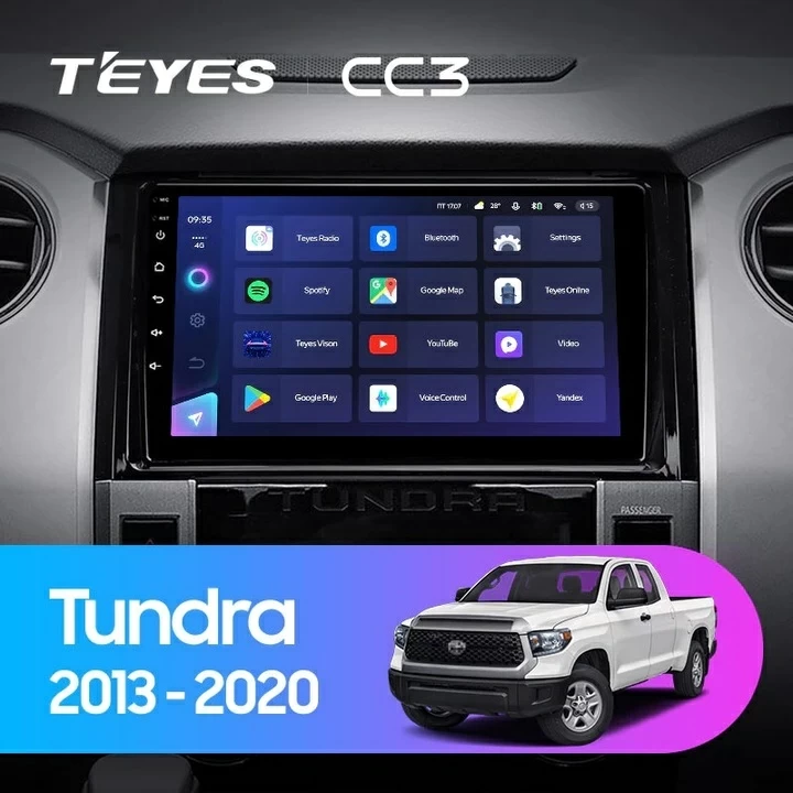Navigatie Auto Teyes CC3 2K Toyota Tundra 2013-2020 4+32GB 9.5" QLED Octa-core 2Ghz Android 4G Bluetooth 5.1 DSP [1]