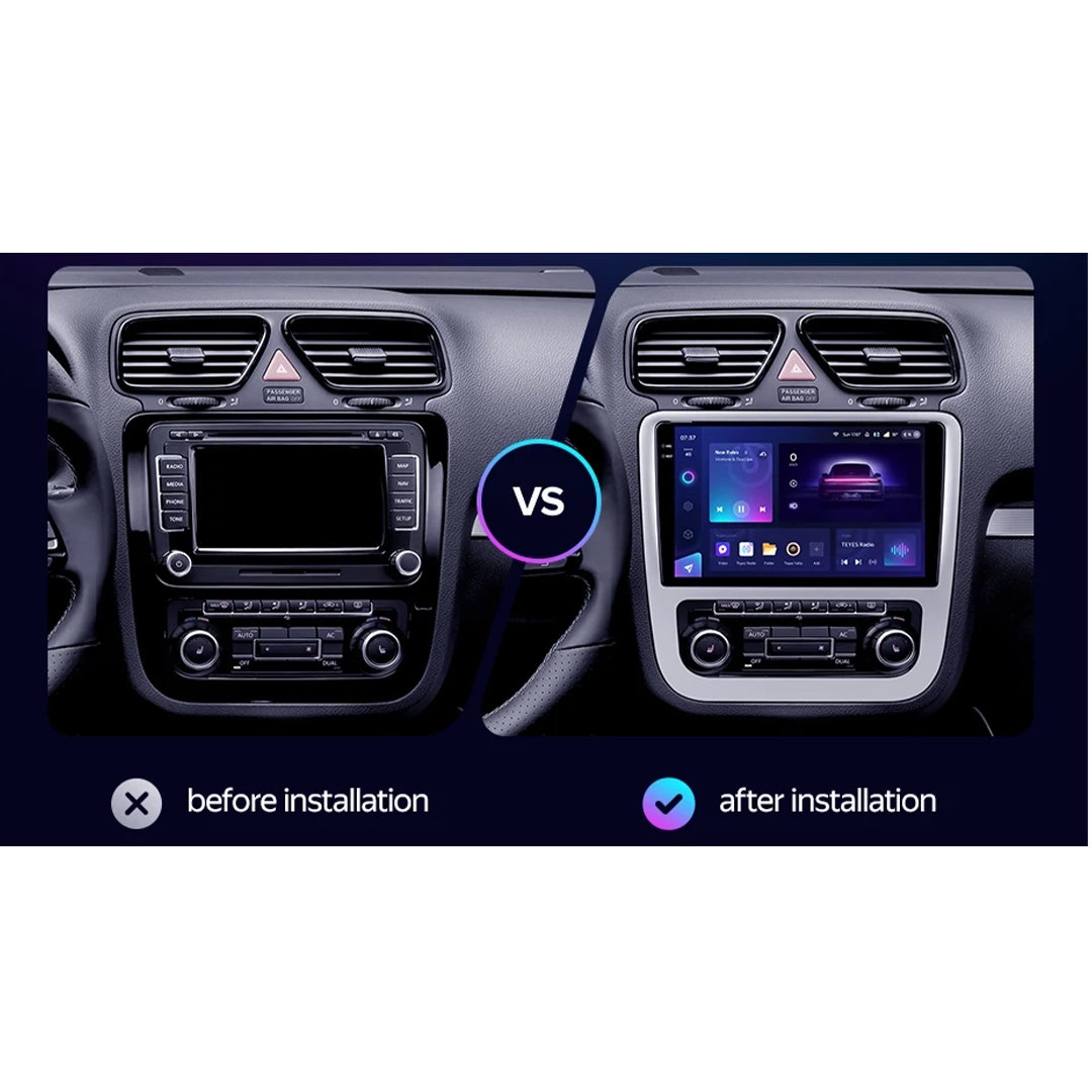 Navigatie Auto Teyes CC3 2K Volkswagen Scirocco 2008-2017 4+32GB 9.5" QLED Octa-core 2Ghz, Android 4G Bluetooth 5.1 DSP [2]