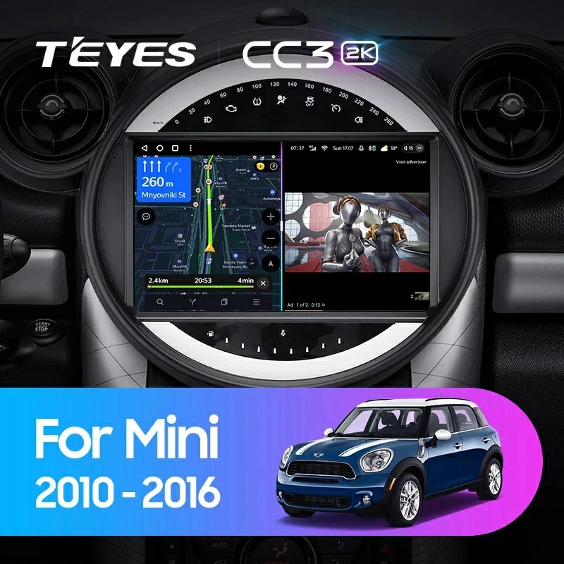 Navigatie Auto Teyes CC3 360° Mini 2007-2016 6+128GB 9" QLED Octa-core 1.8Ghz, Android 4G Bluetooth 5.1 DSP [1]