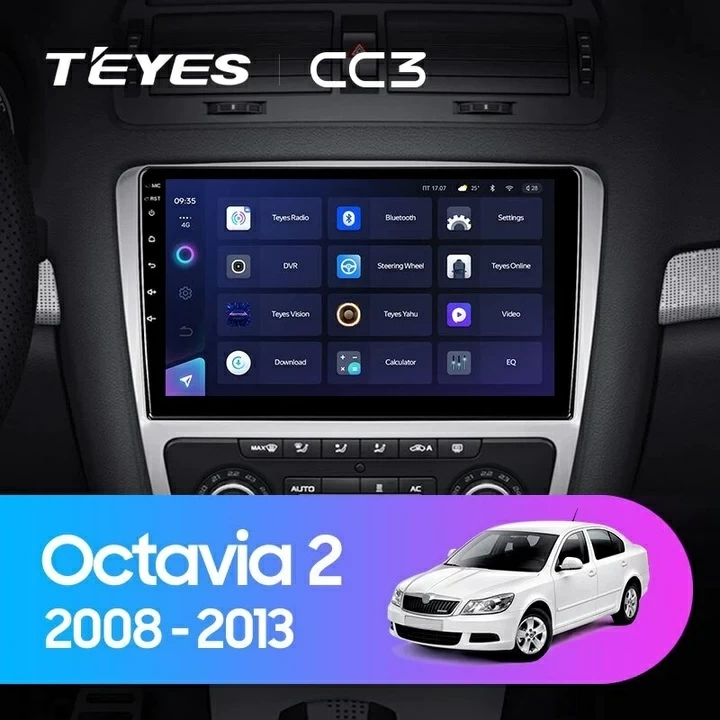 Navigatie Auto Teyes CC3 360 Skoda Octavia 2 2004-2013 6+128GB 10.2" QLED Octa-core 1.8Ghz Android 4G Bluetooth 5.1 DSP [1]